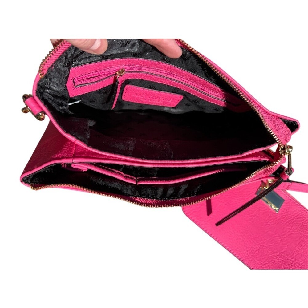 Juicy Couture Crossbody Bag Small Hot Pink With Wristlet - Picture 8 of 8